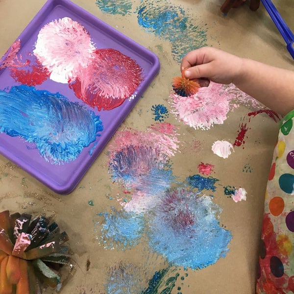 Fourth of July Art Project: Firework Painting | Bubbles Academy